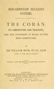 Cover of: Corân.: Its composition and teaching; and the testimony it bears to the Holy Scriptures.