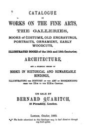 Cover of: Catalogue of Works on the Fine Arts: The Galleries, Books of Costume, Old Engravings, Portraits ...