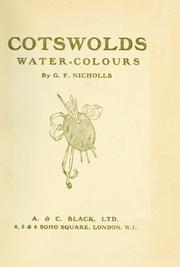 Cover of: Cotswolds water-colours.