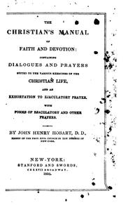 Cover of: The Christian's manual of faith and devotion