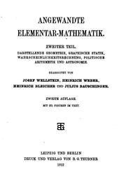 Cover of: Encyklopädie der elementar-mathematik: Ein Handbuch für Lehrer und Studierende