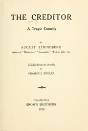 Cover of: The creditor by August Strindberg