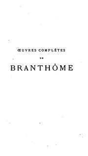 Cover of: Oeuvres Completes de Pierre De Bourdeilles