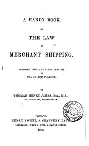 Cover of: A Handy Book on the Law of Merchant Shipping