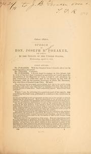 Cover of: Cuban affairs.: Speech of Hon. Joseph B. Foraker, of Ohio, in the Senate of the United States, Wednesday, April 20, 1898.