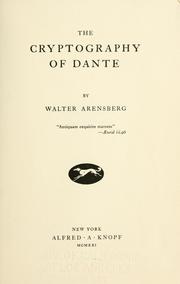 Cover of: The cryptography of Dante