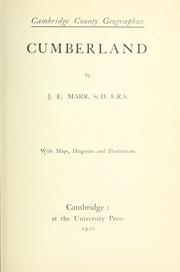 Cover of: Cumberland by J. E. Marr