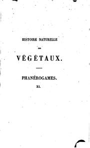 Cover of: Histoire naturelle des végétaux: Phanérogames by Édouard Spach