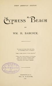 Cover of: Cypress Beach by William Henry Babcock