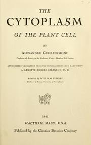 Cover of: The cytoplasm of the plant cell