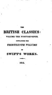 Cover of: The Works of the Rev. Jonathan Swift... by Jonathan Swift, Thomas Sheridan
