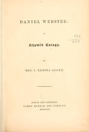 Cover of: Daniel Webster by Jane E. Locke