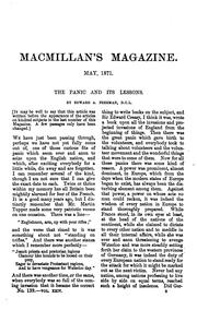 Cover of: Macmillan's Magazine by John Morley, Mowbray Morris, David Masson , Sir George Grove