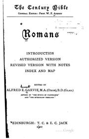 Cover of: Romans: Introduction, Authorized Version, Revised Version with Notes, Index ...