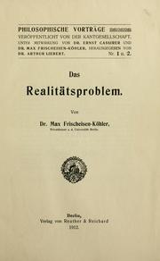 Cover of: Realitätsproblem.