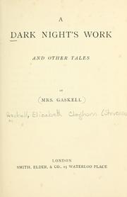 Cover of: A dark night's work and other tales