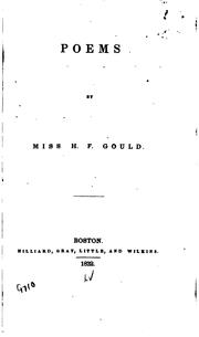 Cover of: Poems by Hannah Flagg Gould