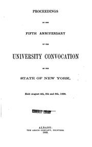 Cover of: Proceedings of the ... Convocation by University of the State of New York, University of the State of New York