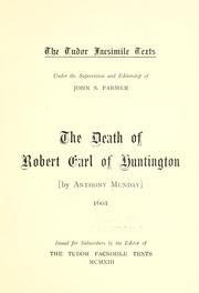 Cover of: The death of Robert, Earl of Huntington by Anthony Munday