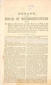 Cover of: Debate in the House of representatives between Mr Butler