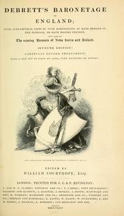 Cover of: Debrett's Baronetage of England by John Debrett