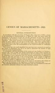 Cover of: The decennial census, 1925