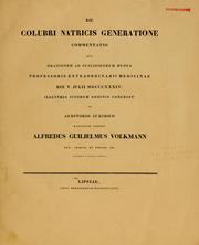 Cover of: De colubri natricis generatione ... in auditorio juridico habendam indicit