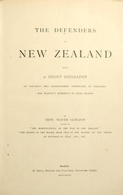 Cover of: defenders of New Zealand | Thomas Wayth Gudgeon