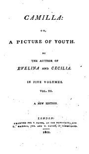 Cover of: Camilla, Or, A Picture of Youth