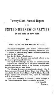 Cover of: Annual Report and Proceedings of the ...: Annual Meeting by Jewish Social Service Association, inc, Jewish Social Service Association, inc