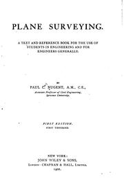 Cover of: Plane Surveying: A Text and Reference Book for the Use of Students in ... by Paul Cook Nugent