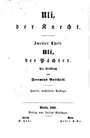 Cover of: Uli, der Pächter