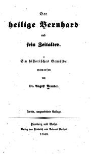 Cover of: Der heilige Bernhard und sein Zeitalter: Ein historisches Gemälde