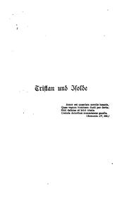 Cover of: Tristan und Isolde by Gottfried von Strassburg, Wilhelm Hertz