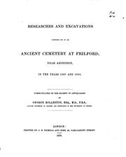 Cover of: Researches and Excavations Carried on in an Ancient Cemetery at Frilford, Near Abingdon, Berks ...