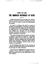 Cover of: The American Dictionary of Dates, 458-1920: Including Also as Supplements to ...