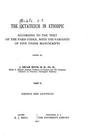 Cover of: The Octateuch in Ethiopic: according to the text of the Paris codex, with ...