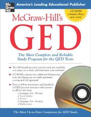 Cover of: McGraw-Hill's GED w/ CD-ROM (Mcgraw Hill's Ged)