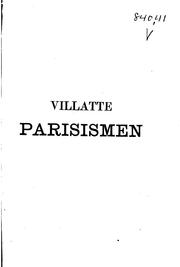 Cover of: Parisismen: Alphabetisch geordnete Sammlung d Ausdrucksweisen des Pariser Argot by Cesaire Villatte