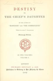 Cover of: Destiny: or, The Chief's daughter by Susan Ferrier