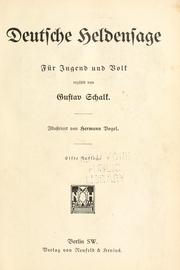 Cover of: Deutsche Heldensage by Gustav Schalk