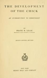 Cover of: The development of the chick by Frank Rattray Lillie