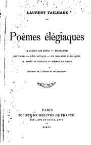 Cover of: Poèmes élégiaques