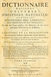 Cover of: Dictionnaire raisonné universel d'histoire naturelle by Valmont-Bomare M.