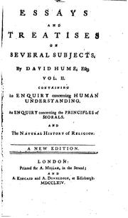 Cover of: Essays and Treatises on Several Subjects.