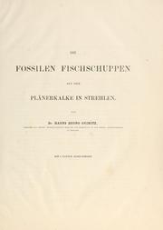 Cover of: fossilen Fischschuppen aus dem Plänerkalke in Strehlen