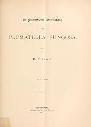 Cover of: geschlechtliche Entwickelung von Plumatella fungosa