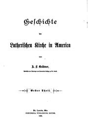Geschichte der lutherischen Kirche in America