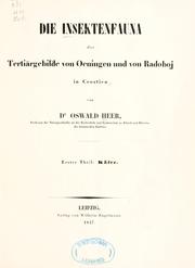 Cover of: Insektenfauna der Te