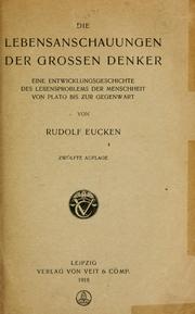 Die Lebensanschauungen der grossen Denker by Rudolf Eucken